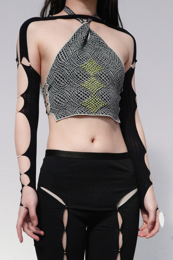Rui Zhou Raglan Sleeve Series Pearl Metal Chain Elasticity RUI-RAW22SF01-HEI Onyx Black